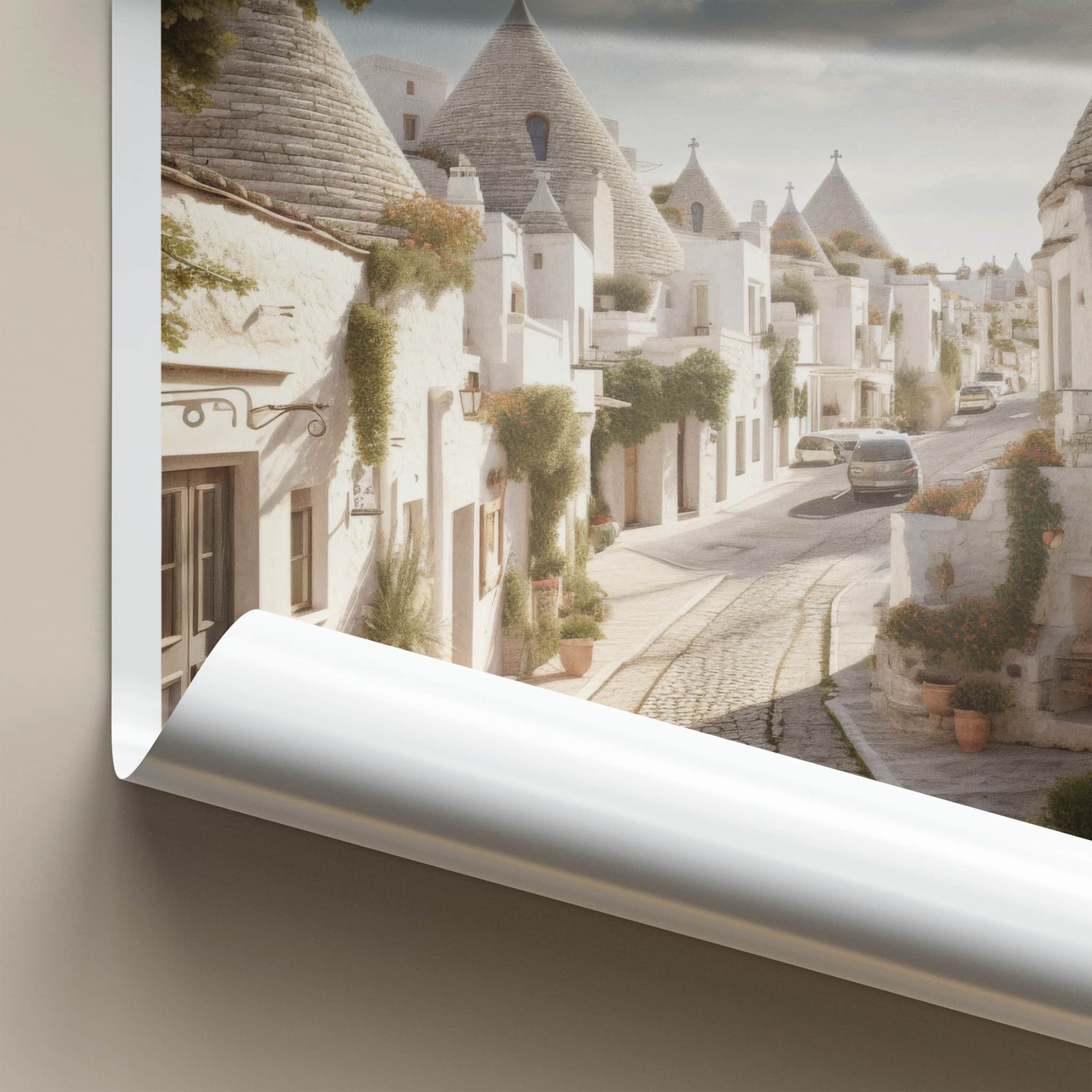 Alberobello Poster - Italy Travel Art - Trulli House Street Home Decor