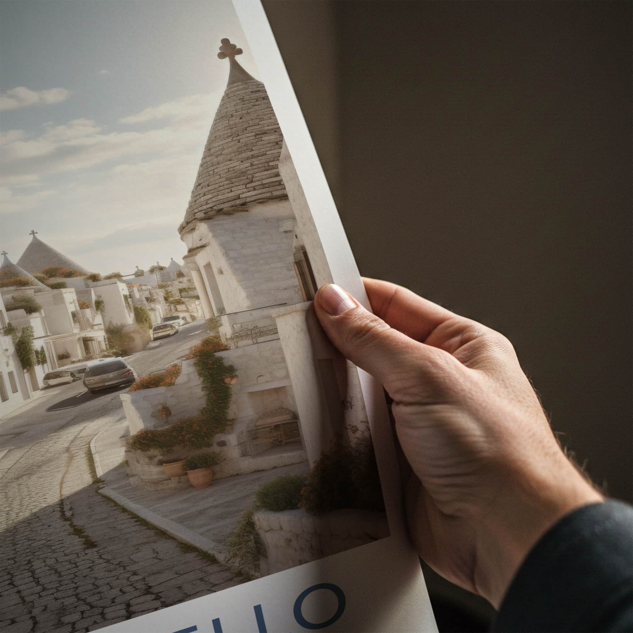 Alberobello Poster - Italy Travel Art - Trulli House Street Home Decor
