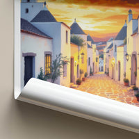 Alberobello Poster - Italy Wall Art - Italian Village Sunset Home Decor