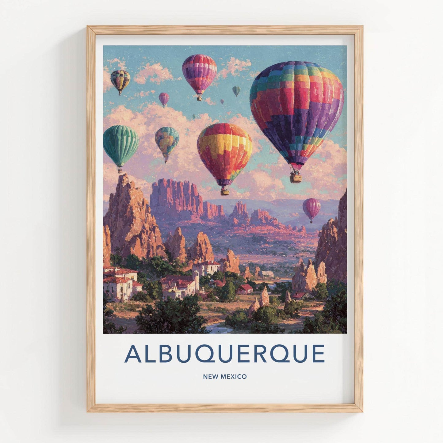 Albuquerque Poster - New Mexico Wall Art - Desert Balloon Festival Home Decor