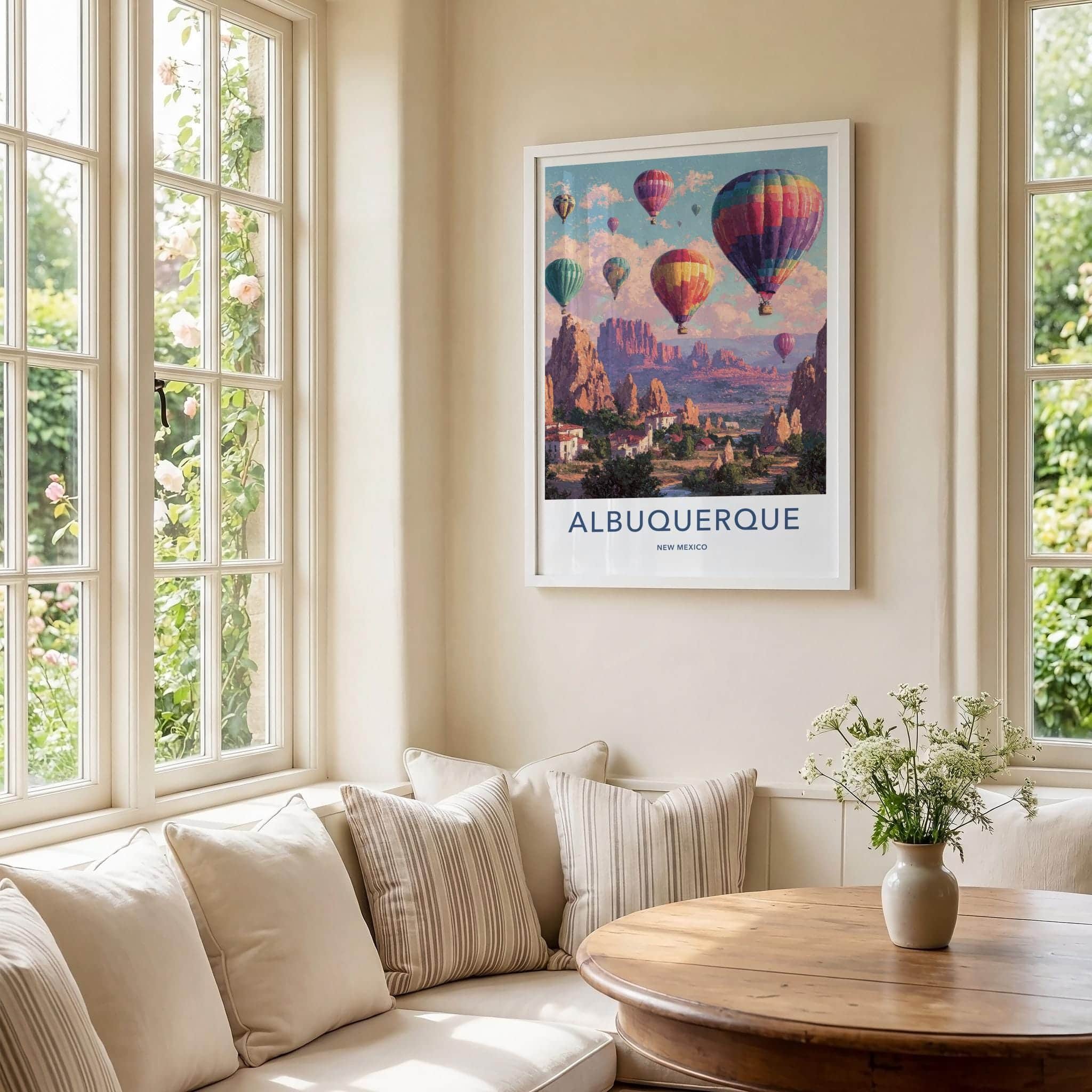 Albuquerque Poster - New Mexico Wall Art - Desert Balloon Festival Home Decor