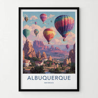 Albuquerque Poster - New Mexico Wall Art - Desert Balloon Festival Home Decor