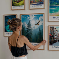 Alerce Andino Poster - Chile Travel Art - Soaring Eagle Sky Home Decor