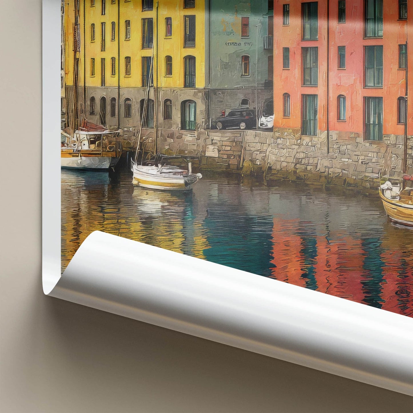 Alesund Poster - Norway Wall Art - Colorful Waterfront Homes Gallery Art