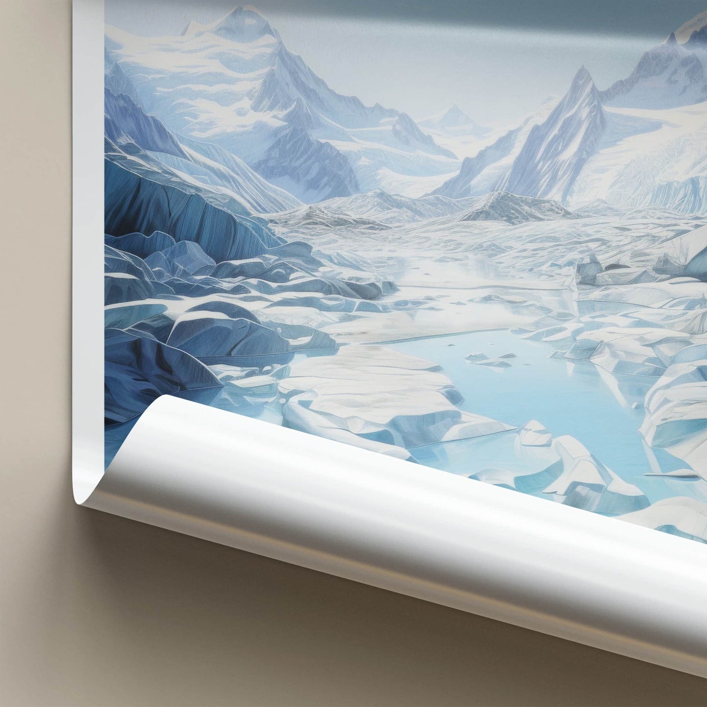 Aletsch Poster - Switzerland Art Print - Frozen Alpine Vista Home Decor