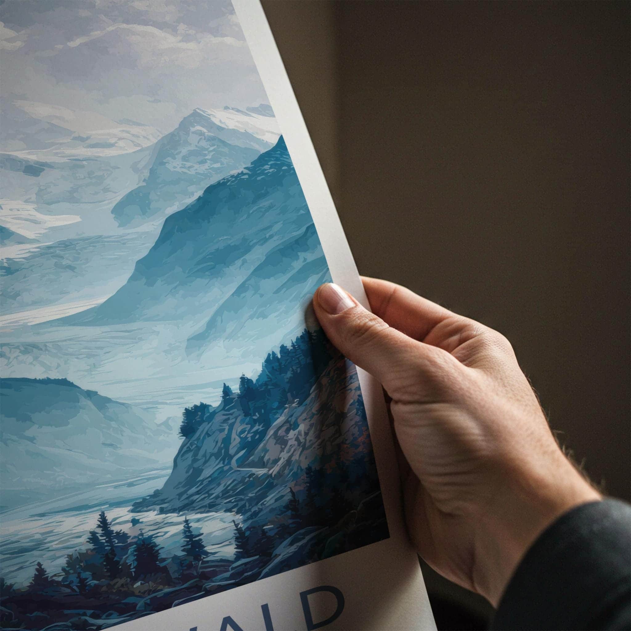 Aletschwald Poster - Switzerland Scenic Art - Glacier Valley Home Decor