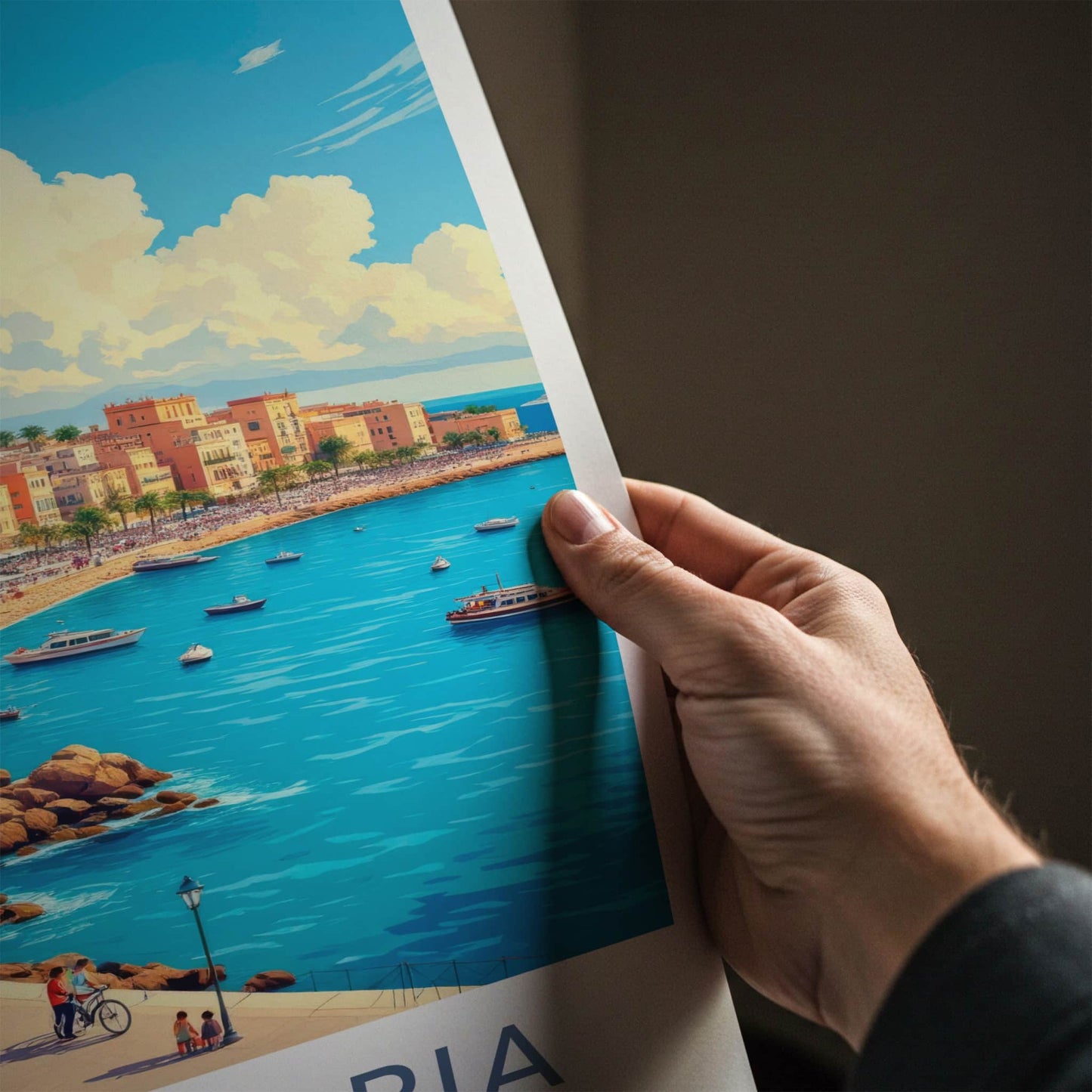 Alexandria Poster - Egypt Travel Art - Coastal City Promenade Home Decor