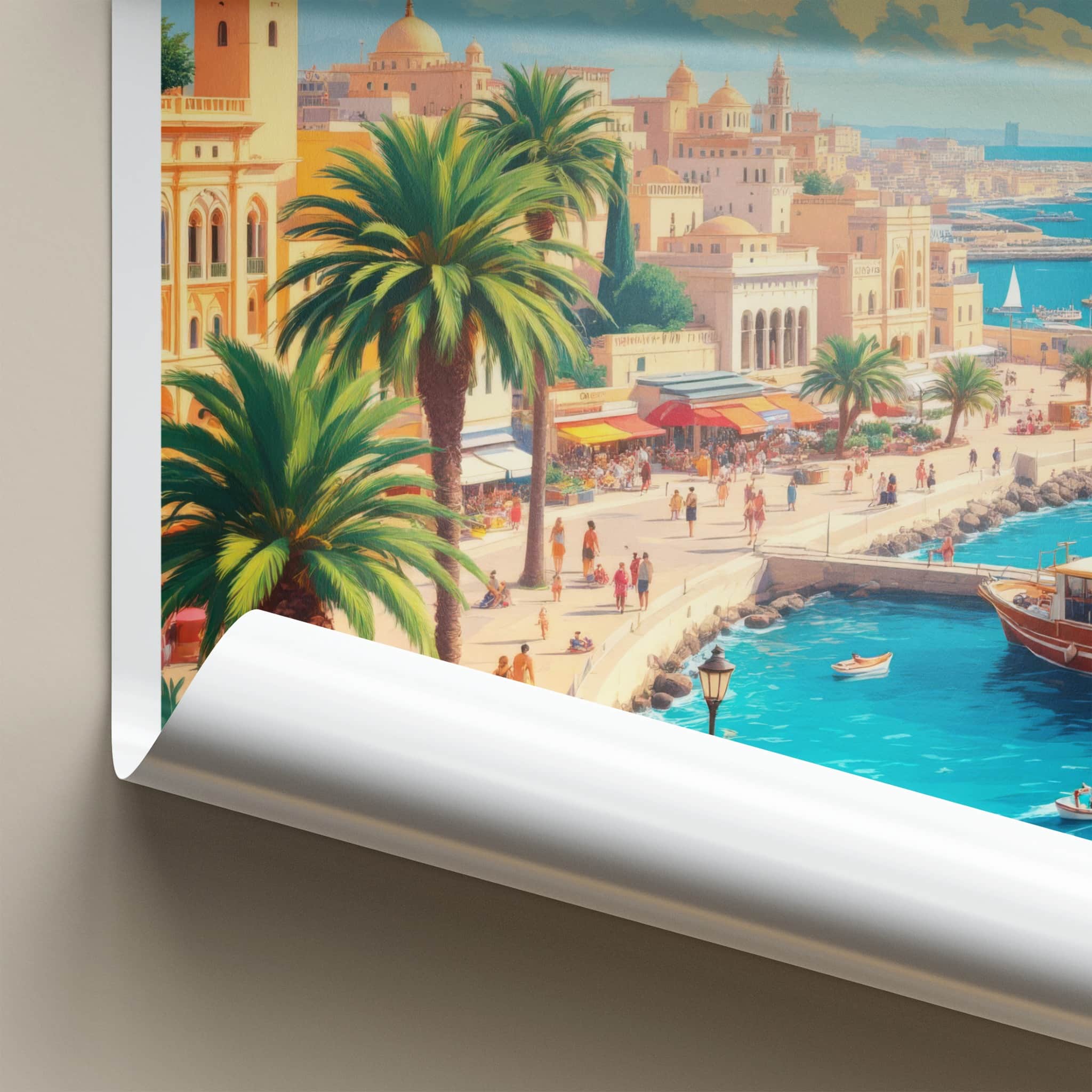 Alexandria Poster - Egypt Travel Art - Vibrant Coastal City Home Decor