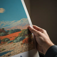 Algeria Poster - Africa Travel Art - Desert Fortress Moon Home Decor