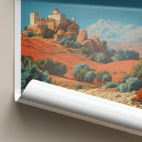 Algeria Poster - Africa Travel Art - Desert Fortress Moon Home Decor