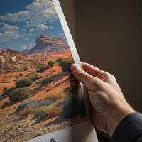 Algeria Poster - Africa Travel Art - Desert Fortress Village Home Decor