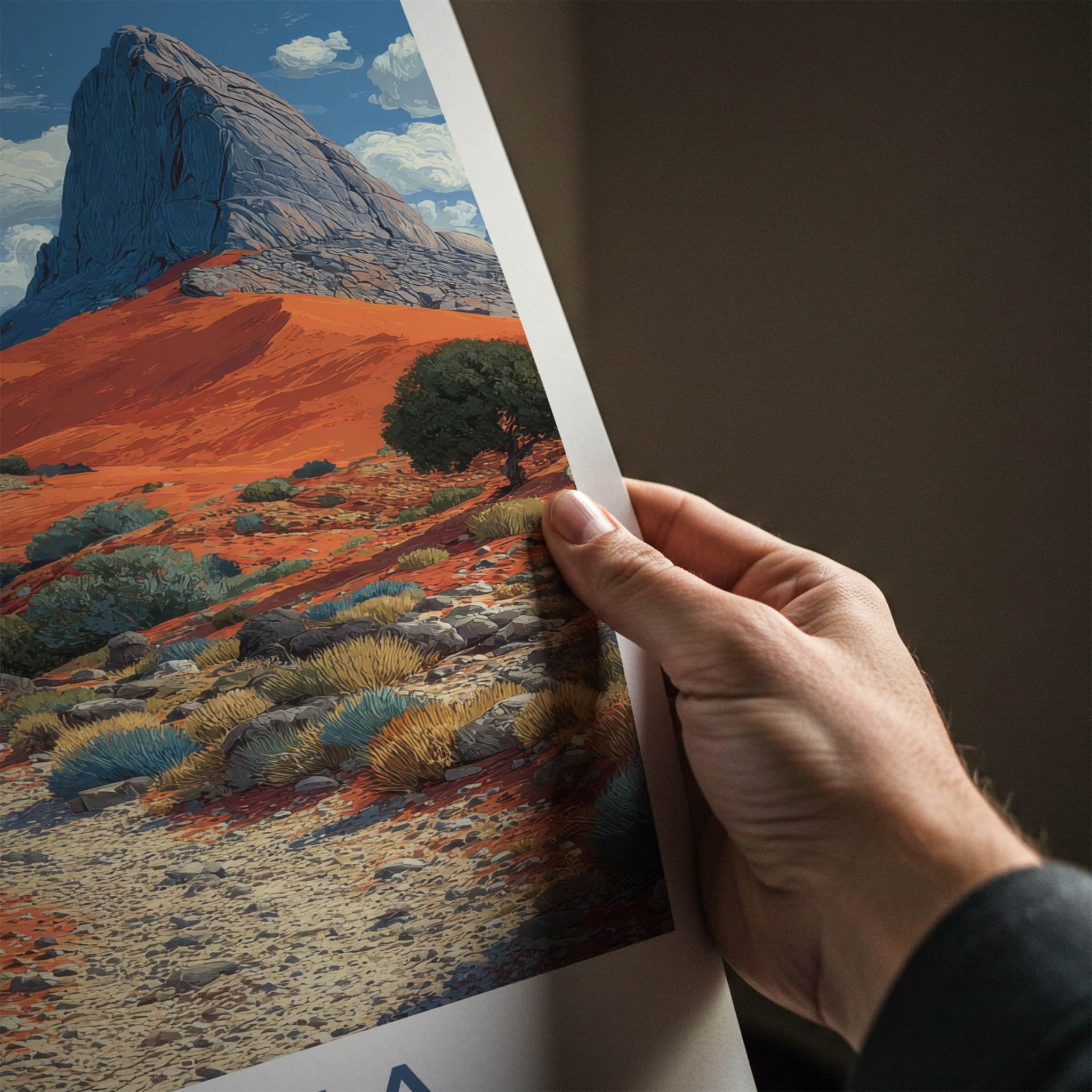 Algeria Poster - Africa Travel Art - Desert Mountain Village Home Decor