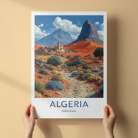 Algeria Poster - Africa Travel Art - Desert Mountain Village Home Decor