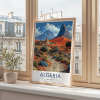 Algeria Poster - Africa Travel Art - Desert Mountain Village Home Decor