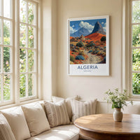 Algeria Poster - Africa Travel Art - Desert Mountain Village Home Decor