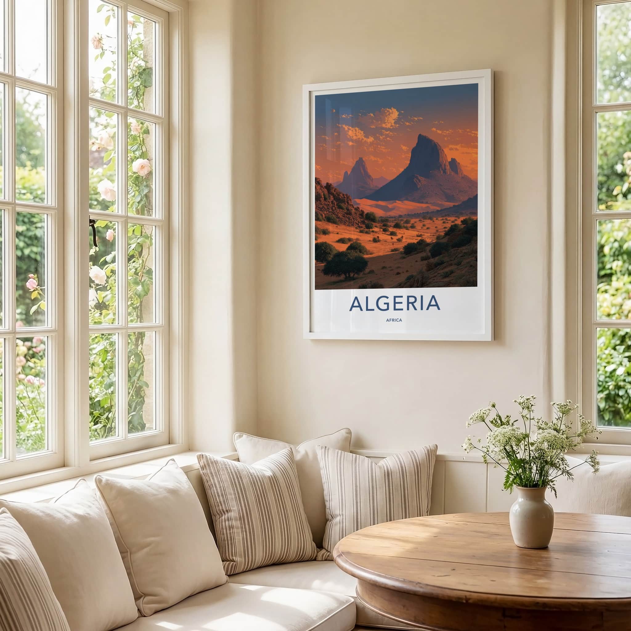 Algeria Poster - Africa Travel Art - Desert Mountain Vista Home Decor