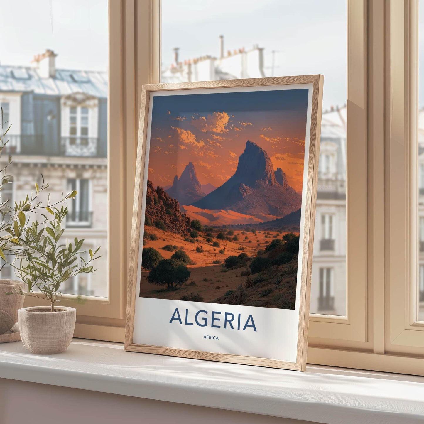 Algeria Poster - Africa Travel Art - Desert Mountain Vista Home Decor