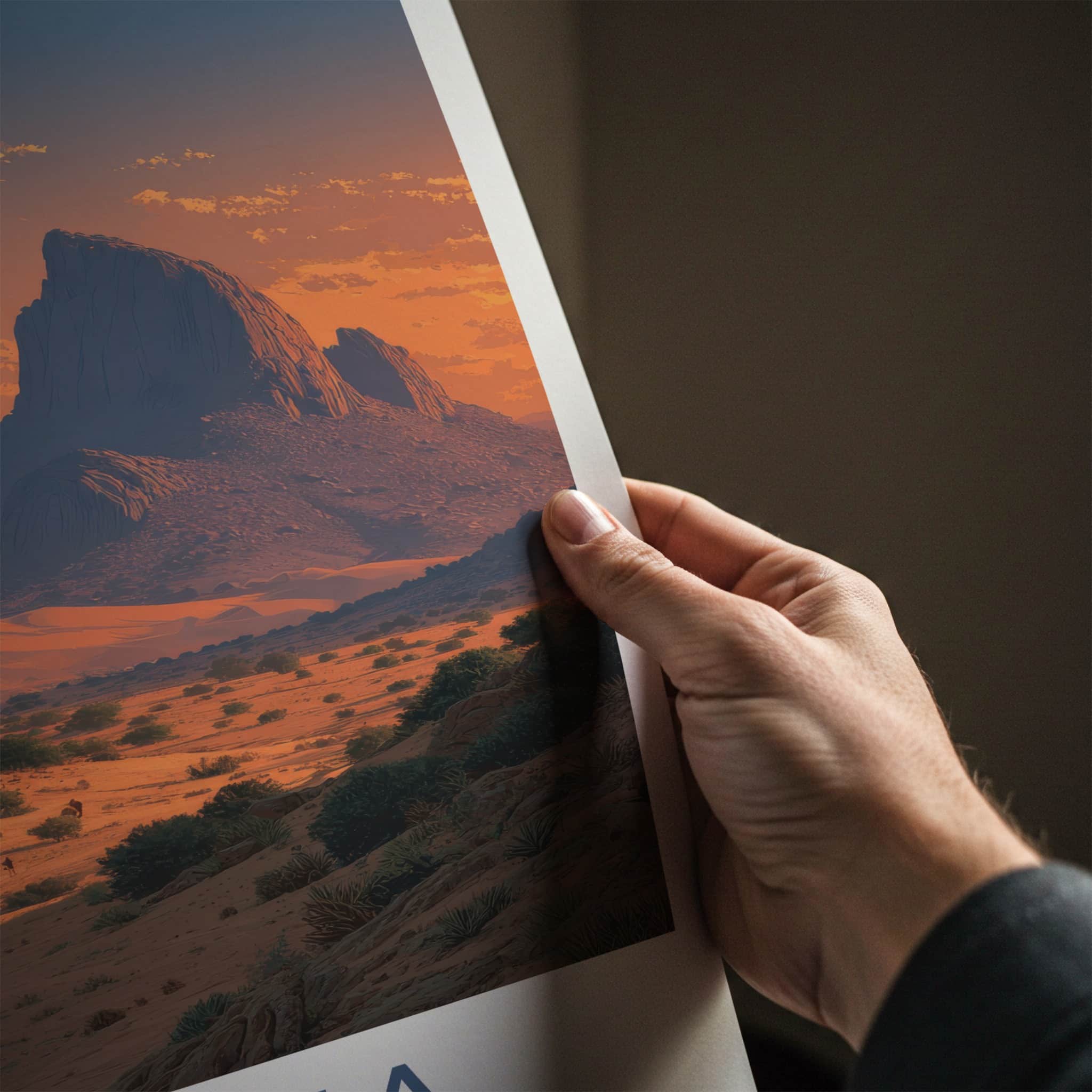 Algeria Poster - Africa Travel Art - Desert Mountain Vista Home Decor