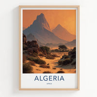 Algeria Poster - Algeria Travel Art - Arid Mountain Landscape Home Decor