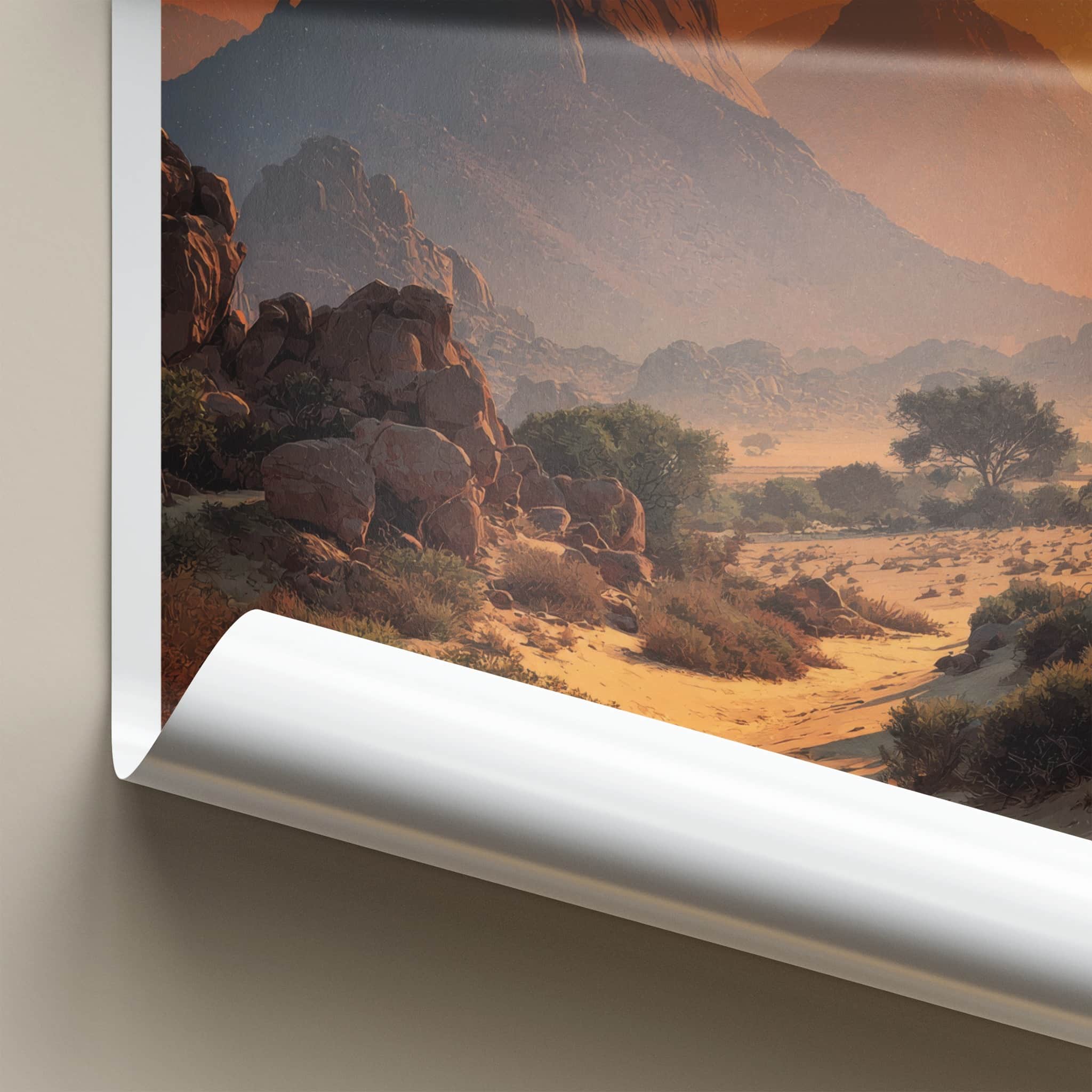 Algeria Poster - Algeria Travel Art - Arid Mountain Landscape Home Decor