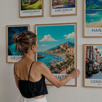 Alicante Poster - Spain Travel Art - Historic Castle City Home Decor
