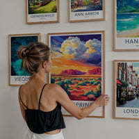 Alice Springs Poster - Australia Travel Art - Desert Mountain Sunset Home Decor