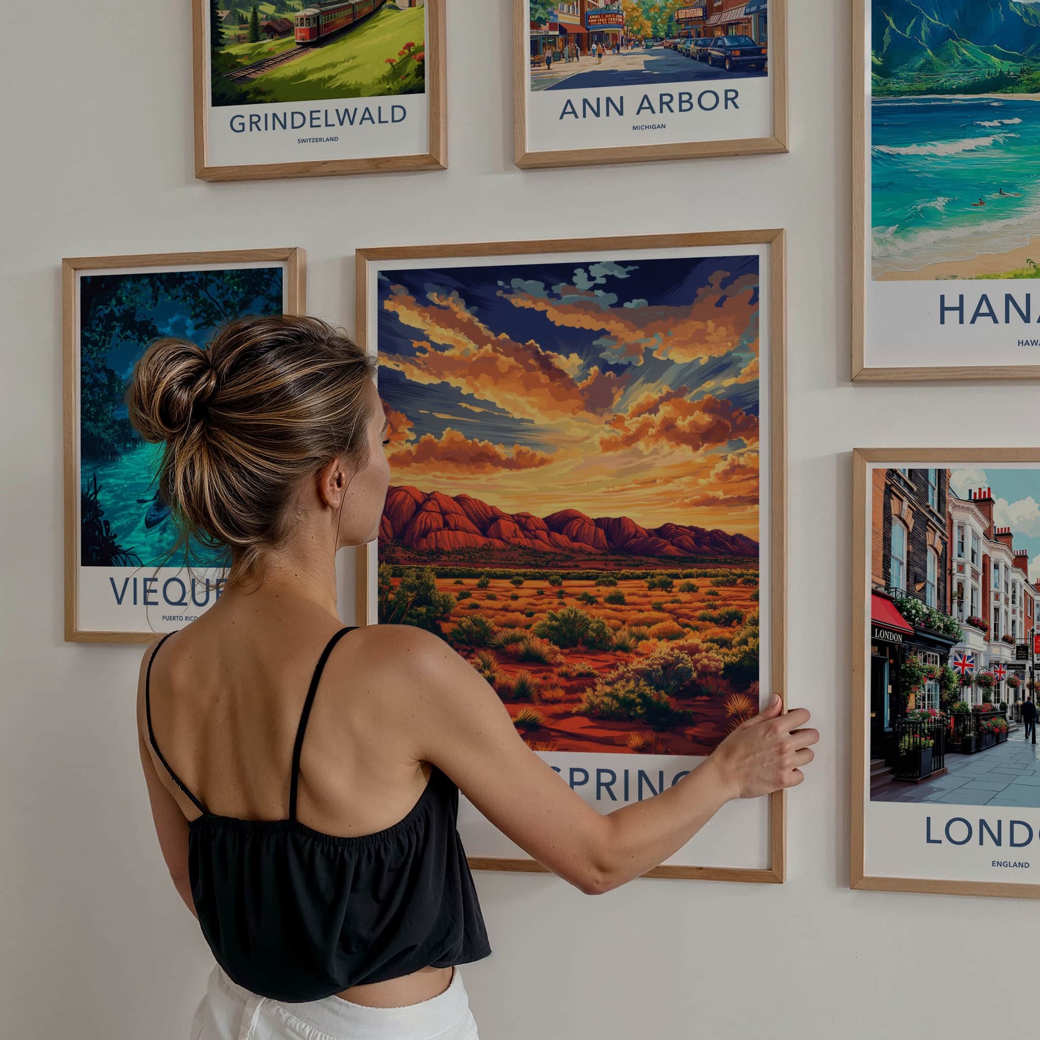 Alice Springs Poster - Australia Travel Art - Vibrant Desert Sky Home Decor