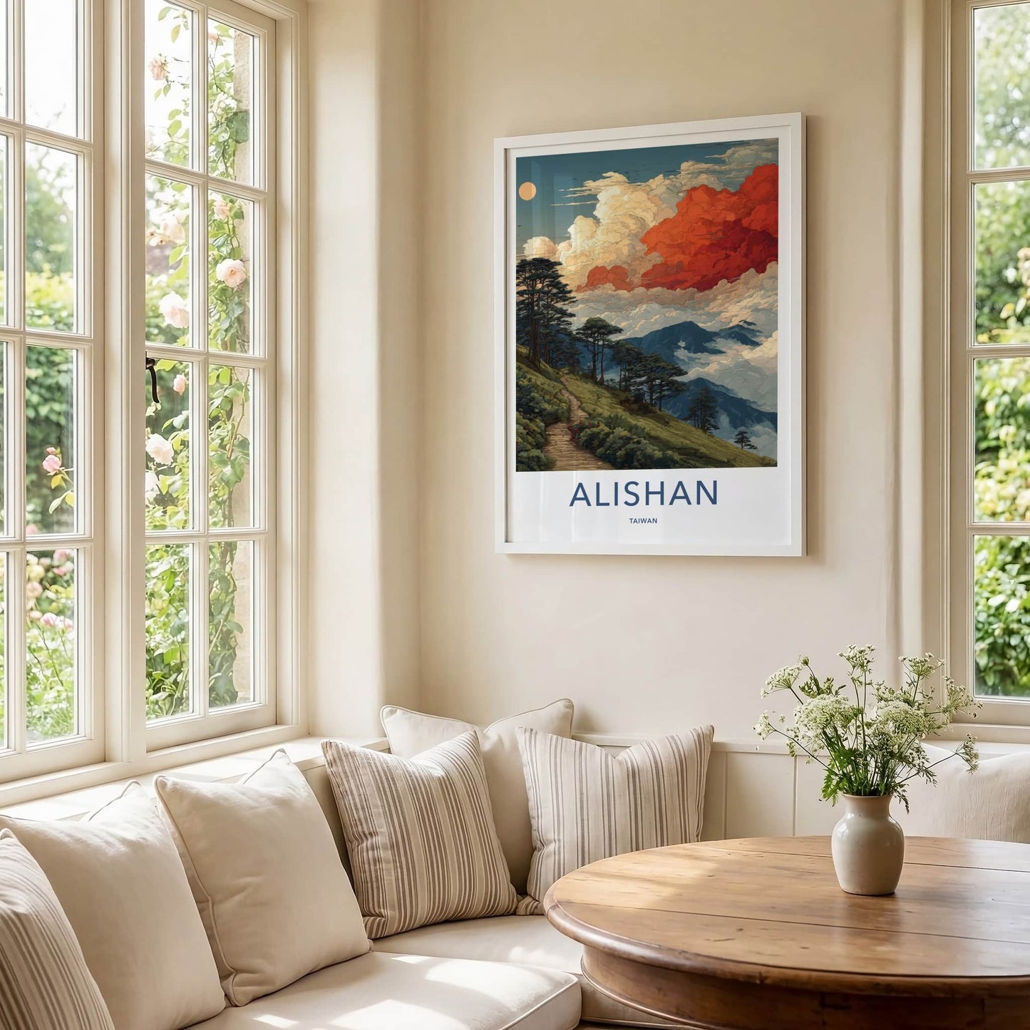 Alishan Poster Taiwan Forest Path Cloud Home Decor