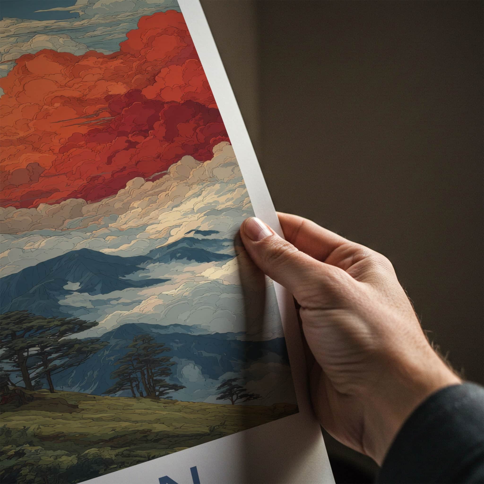 Alishan Poster Taiwan Forest Path Cloud Home Decor