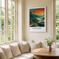 Alishan Poster Taiwan Mountain Sunset Forest Home Art