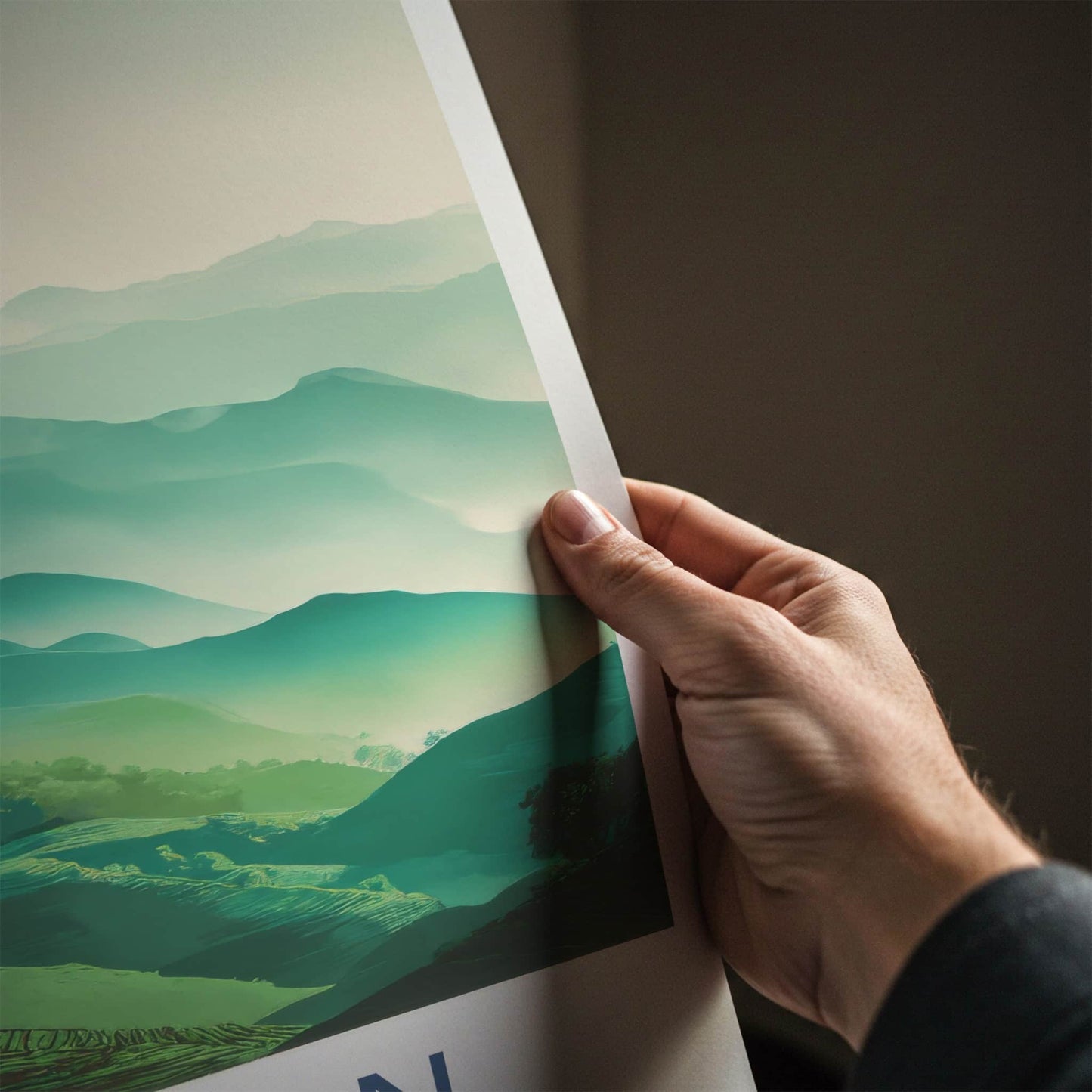 Alishan Poster Taiwan Travel Art Layered Mountainscape Home Decor
