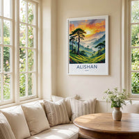 Alishan Poster - Taiwan Travel Art - Misty Tea Fields Gallery Art