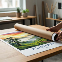 Alishan Poster - Taiwan Travel Art - Misty Tea Plantations Home Decor