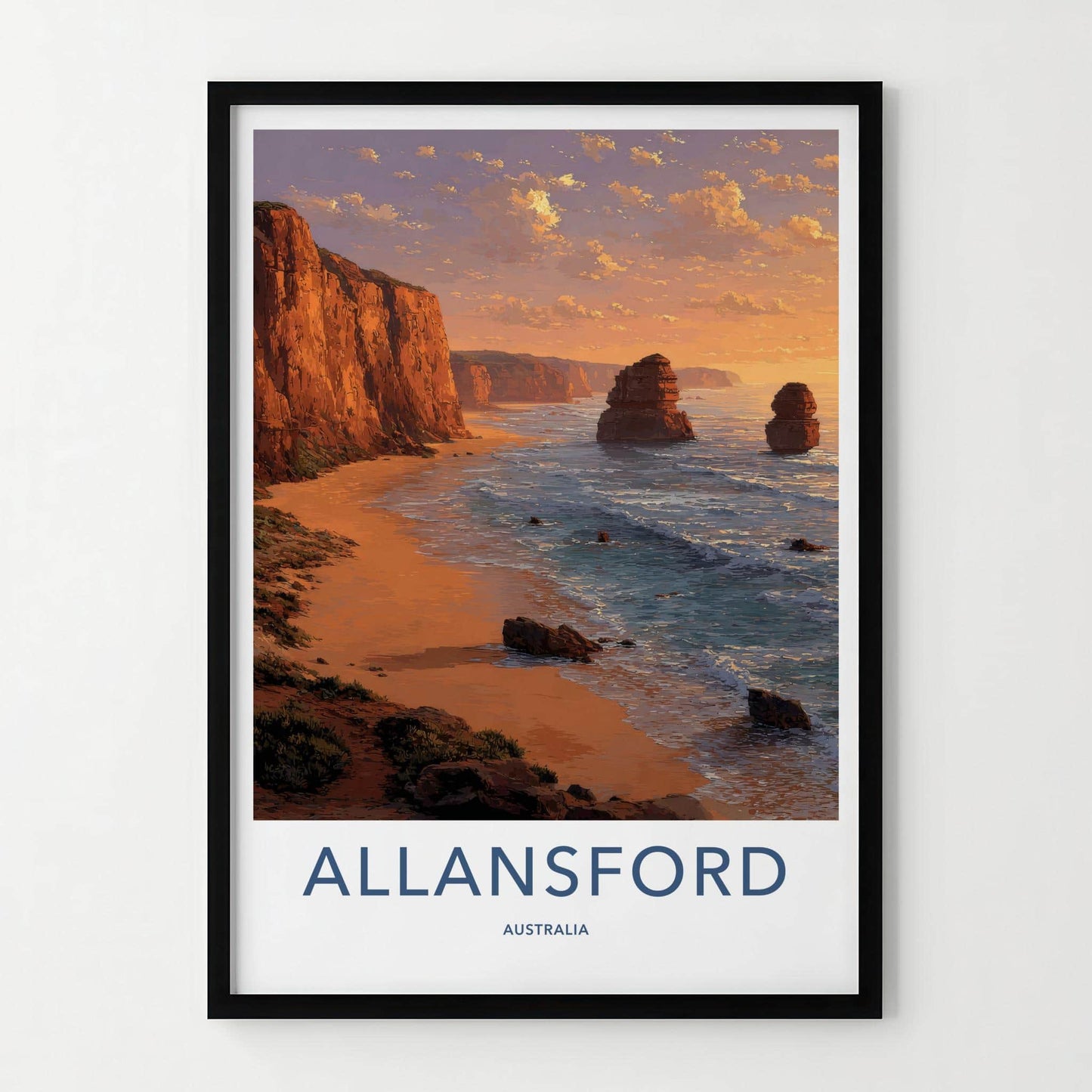 Allansford Poster - Australia Scenic Art - Iconic rock formations Wall Decor