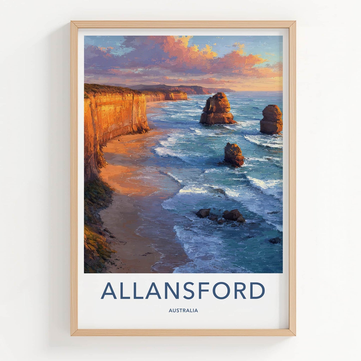 Allansford Poster Australia Sea Stacks Gallery Art