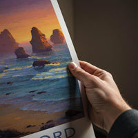 Allansford Poster - Australia Wall Art - Sea Stacks Sunset Wall Decor
