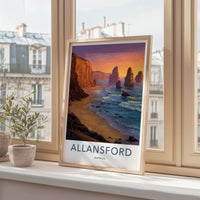 Allansford Poster - Australia Wall Art - Sea Stacks Sunset Wall Decor