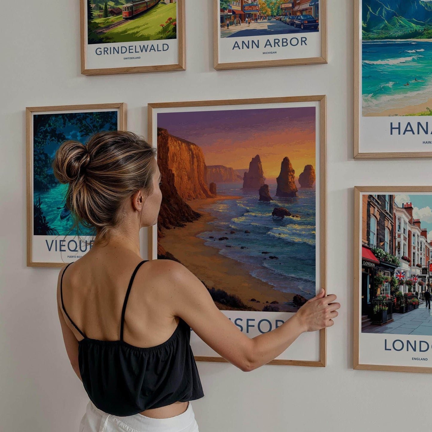Allansford Poster - Australia Wall Art - Sea Stacks Sunset Wall Decor