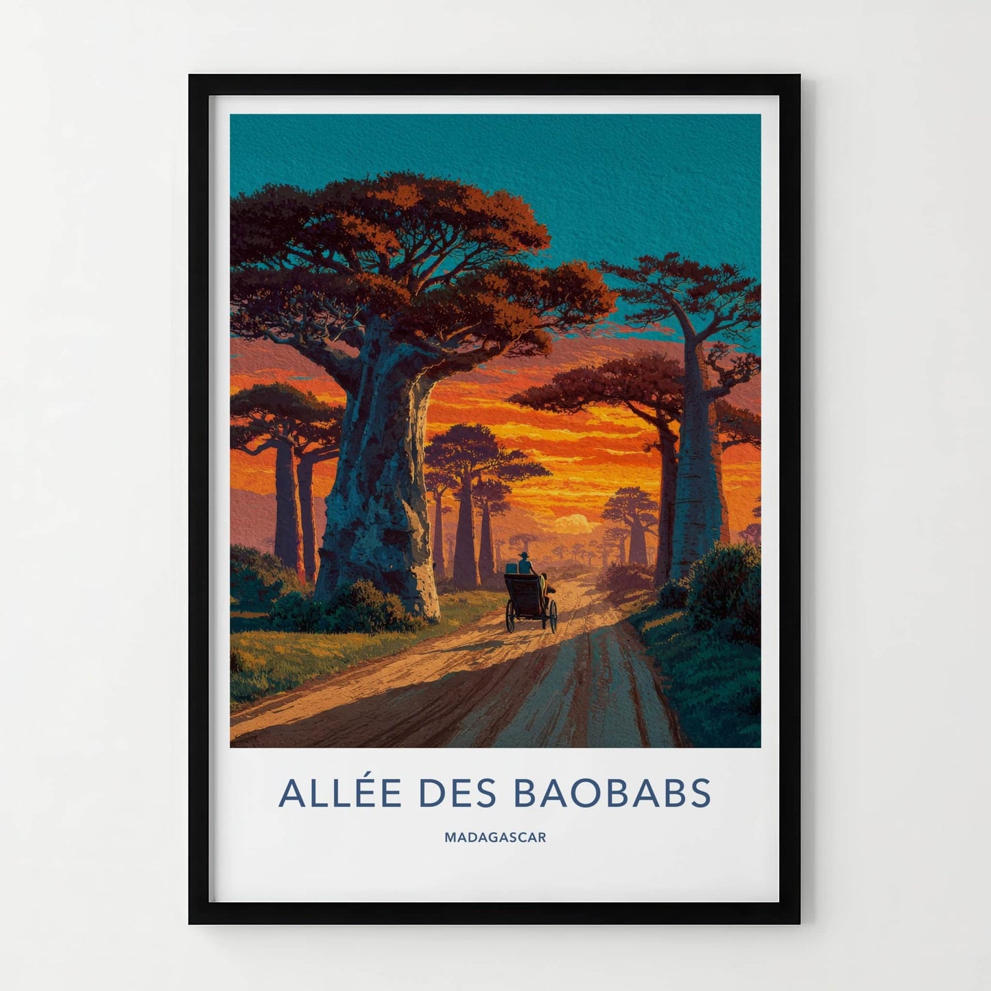 Allee Des Baobabs Poster - Madagascar Framed Art - Dirt Path Sunset Home Art