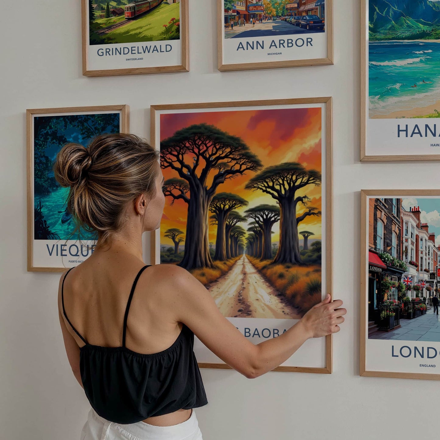 Allee Des Baobabs Poster - Madagascar Travel Art - Sunset Africa Home Decor