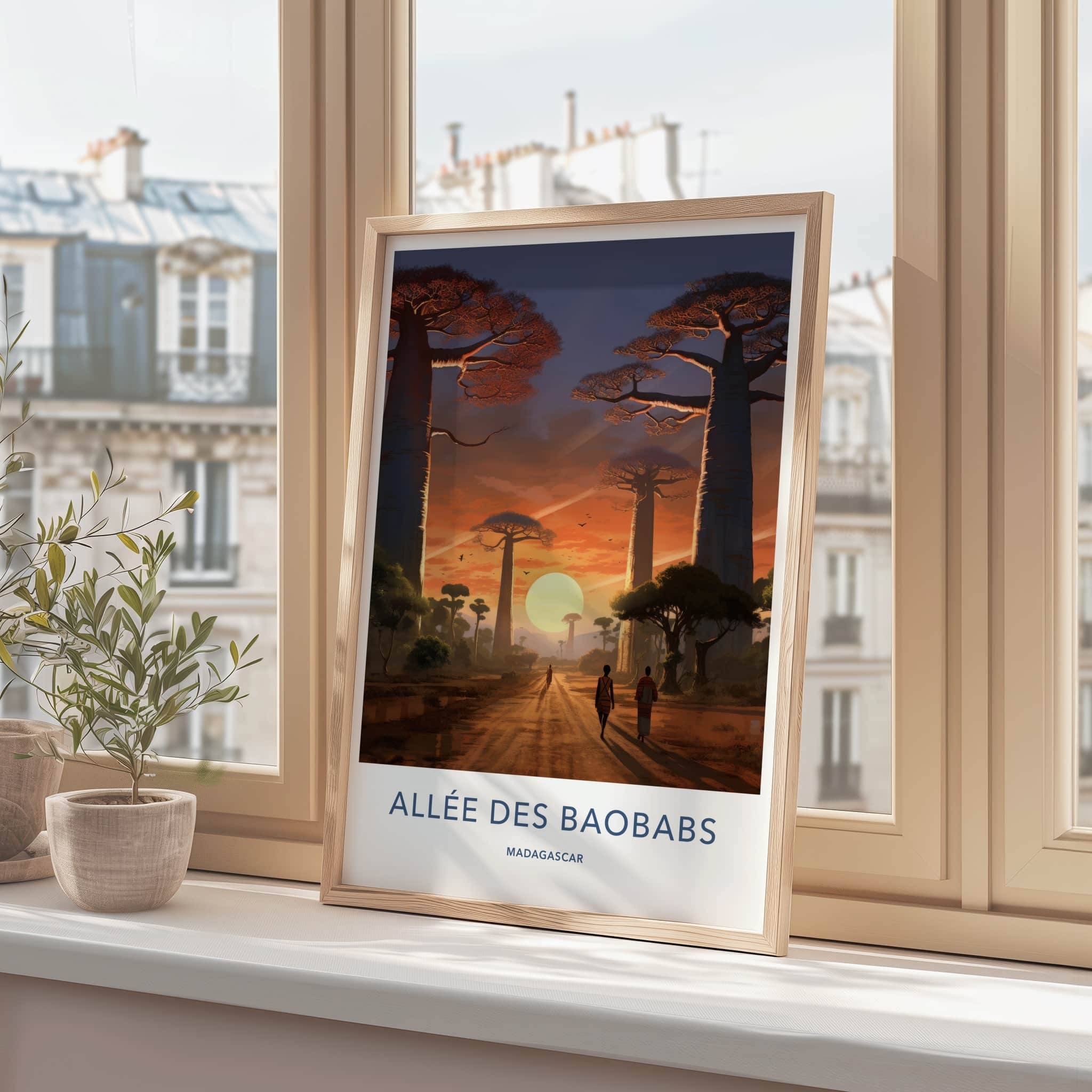 Allee Des Baobabs Poster - Madagascar Travel Art - Sunset Baobab Alley Home Decor