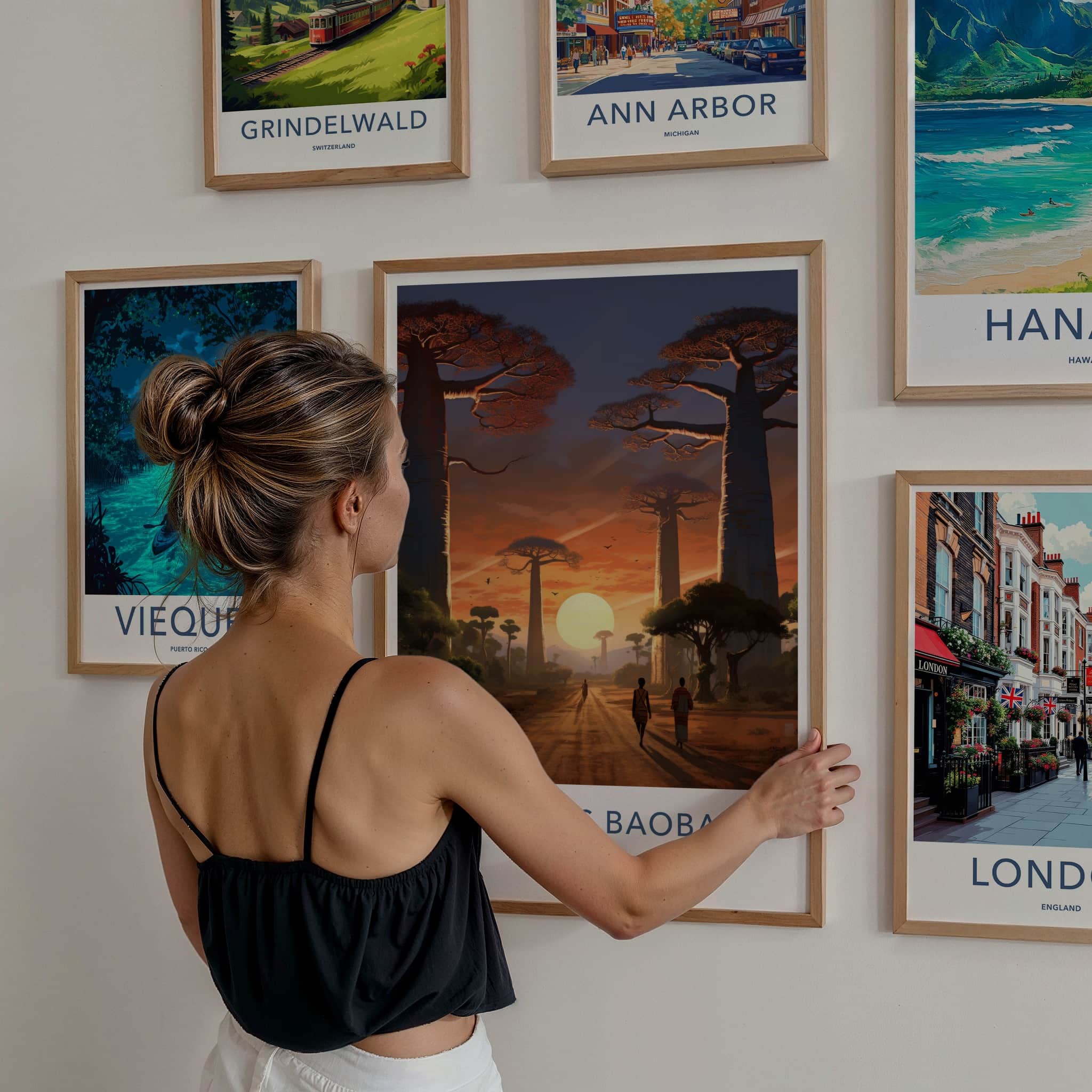 Allee Des Baobabs Poster - Madagascar Travel Art - Sunset Baobab Alley Home Decor