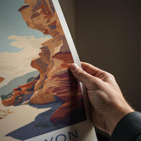 Alota Canyon Poster - Bolivia Travel Illustration - Striking Desert Canyon Lounge Decor