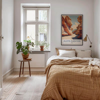 Alota Canyon Poster - Bolivia Travel Illustration - Striking Desert Canyon Lounge Decor