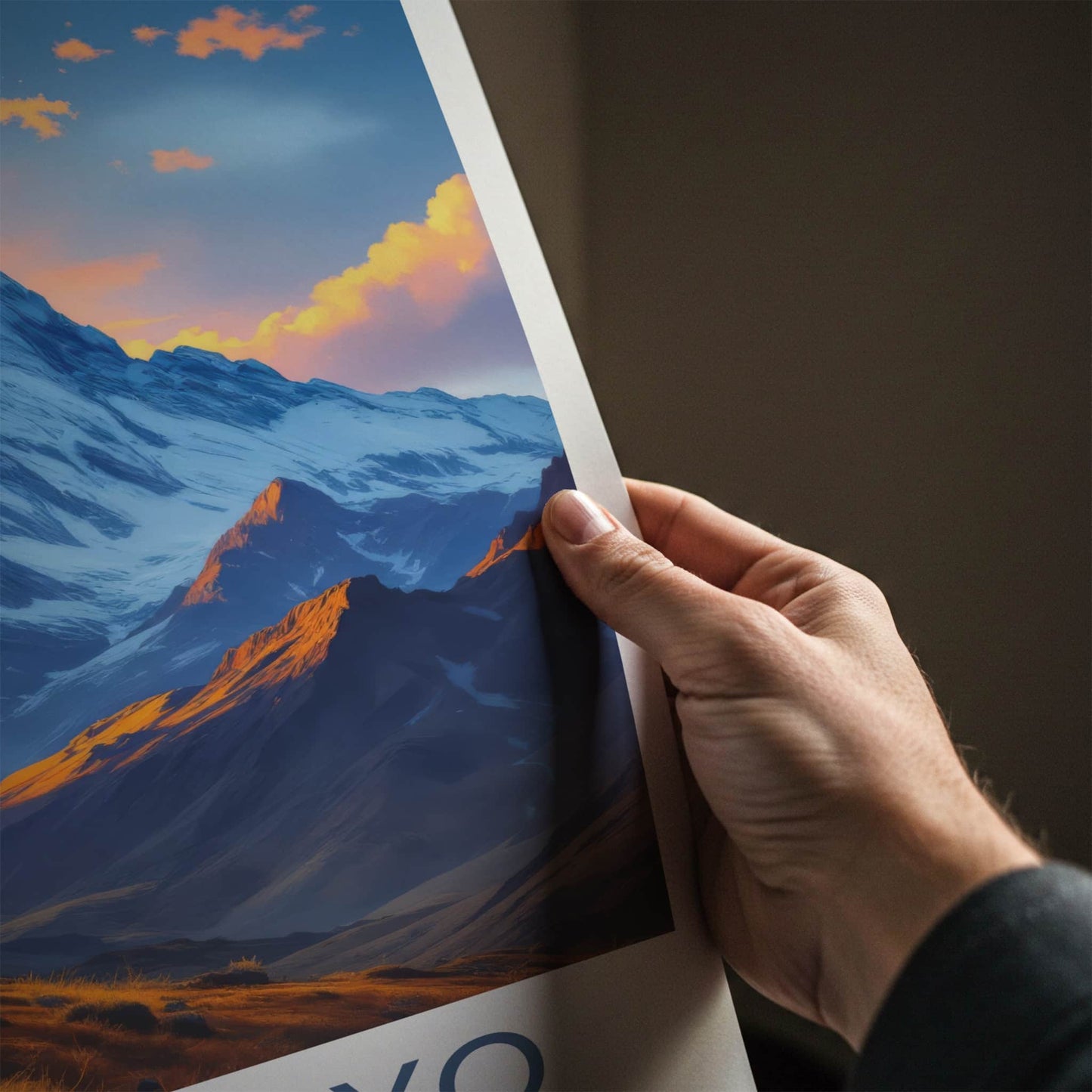 Alpamayo Poster - Peru Framed Print - Golden Mountain Sunset Gallery Art