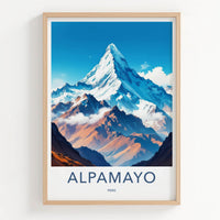 Alpamayo Poster - Peru Framed Print - Snowy Mountain Peak Framed Decor