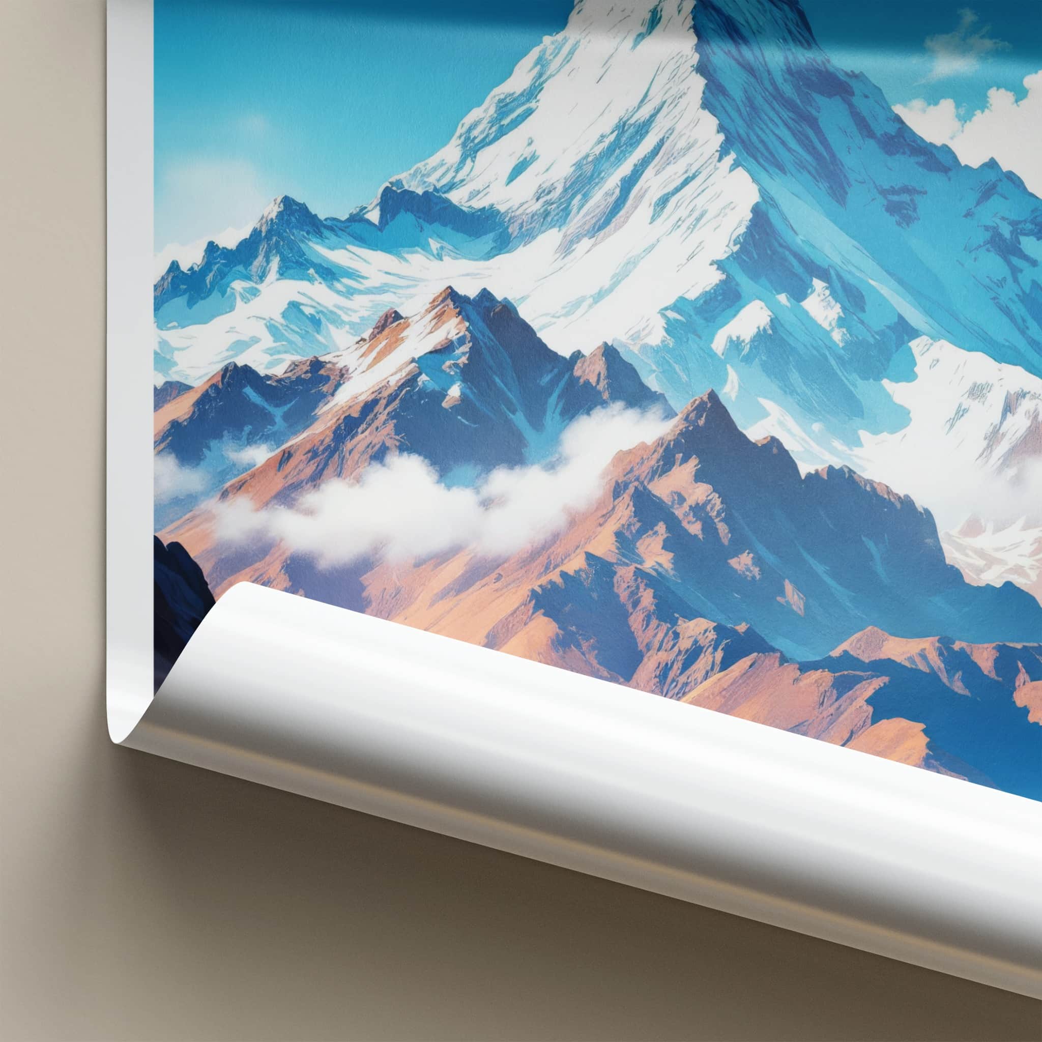 Alpamayo Poster - Peru Framed Print - Snowy Mountain Peak Framed Decor