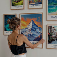 Alpamayo Poster - Peru Travel Art - Towering Snowy Summit Home Decor