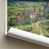 Alsace Poster - France Travel Illustration - Vineyard Village Home Decor