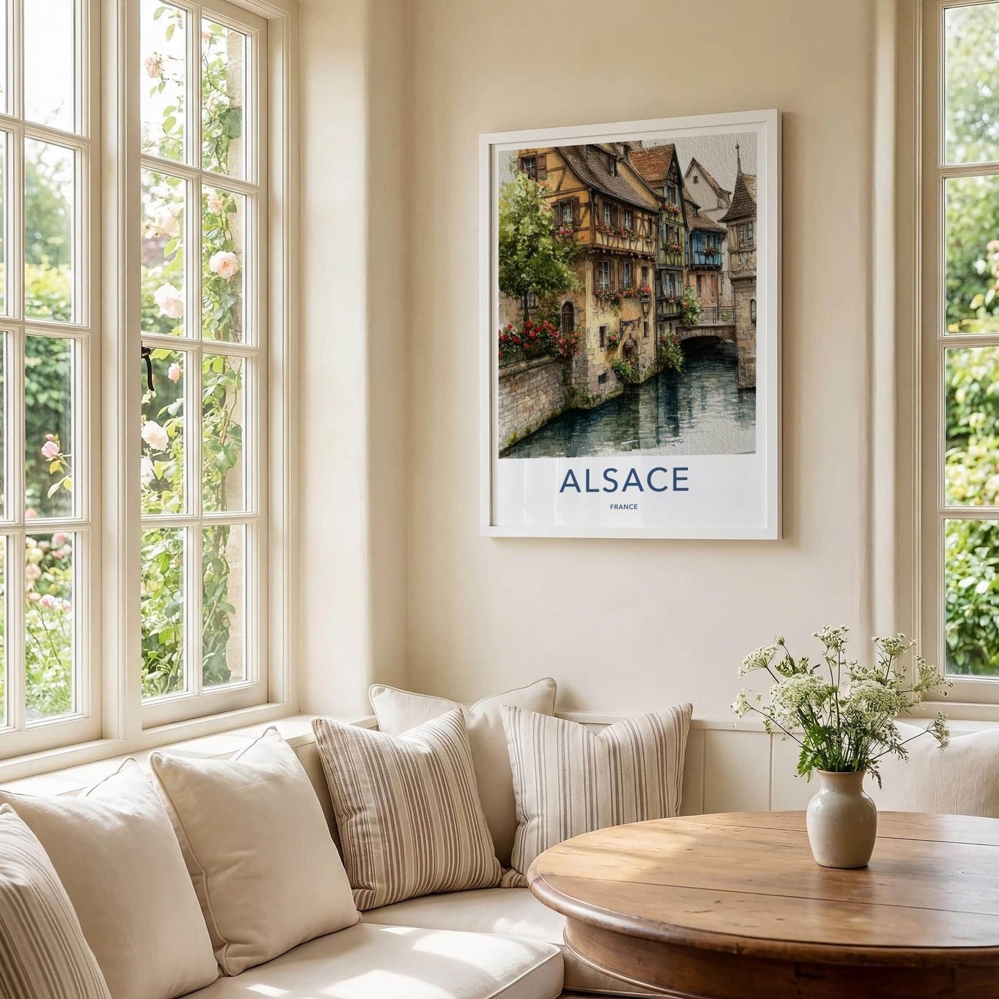 Alsace Poster - France Travel Print - Charming Canal Town Home Decor